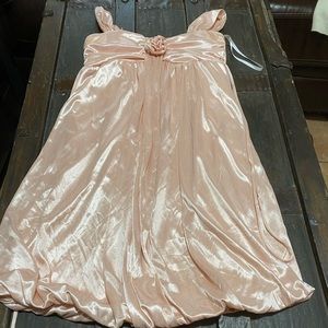 Pink silk dress
